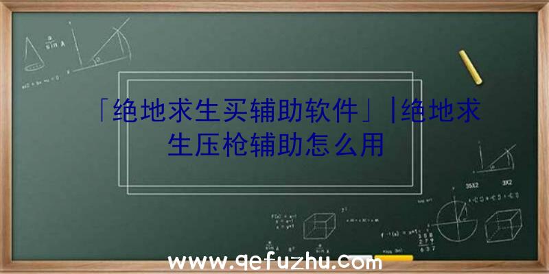 「绝地求生买辅助软件」|绝地求生压枪辅助怎么用